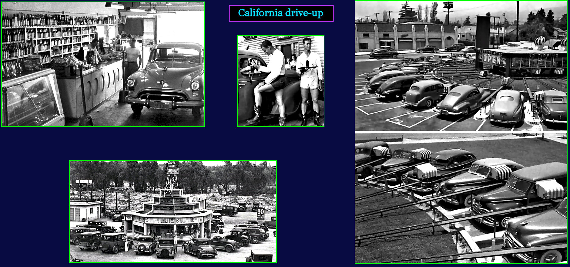 California-style drive-ins, 1940s